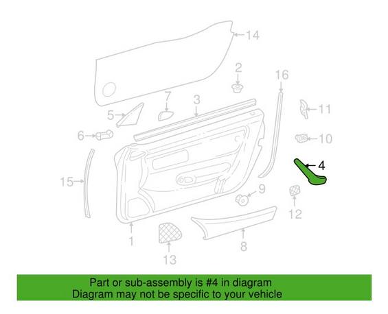 Mercedes Interior Door Pull Handle - Front Driver Side (Top Charcoal) 17072701807211